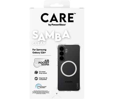 PanzerGlass CARE™ by PanzerGlass® Samba Case Transparent w. White Qi Samsung Galaxy S26+