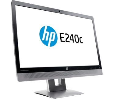 HP EliteDisplay E240c Zilver, Zwart