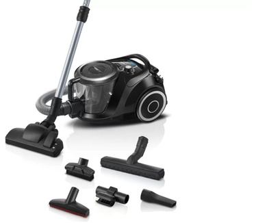 Bosch Serie | 6 Hausgeräte BGC41XSIL, zakloze stofzuiger serie 6, zwart, 700 W, 68 decibel