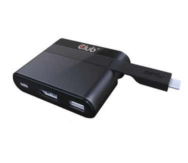 Club 3D Mini Docking USB C to Displayport1.2 + USB 3.0 + USB C for Charging