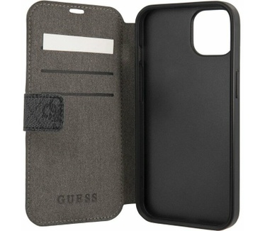 Guess 4G Printed Stripe Book Case - iPhone 13 Mini (5.4") - Grijs Grijs