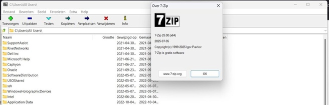7-Zip 25.00 voor Windows