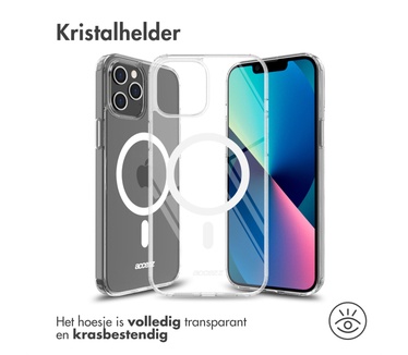 Accezz Clear Backcover met MagSafe iPhone 12 Pro Max - Transparant
