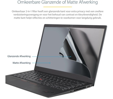 Startech.com 13.3in Privacy Filter voor Laptop, Anti-Glans Privacy Scherm voor 16:9 Breedbeeld Displays, Laptop Monitor Screen Protector met 51% Blue Light Blocking, Omkeerbare Matte/Glanzende Zijden
