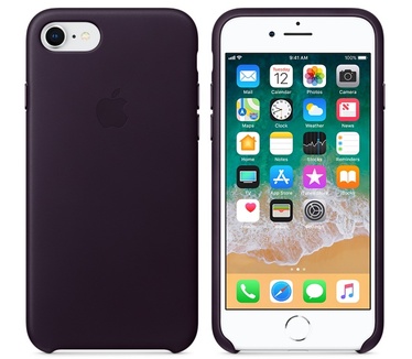 Apple Leren hoesje voor iPhone 8/7 Aubergine