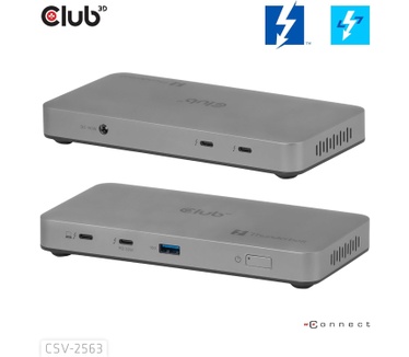 Club 3D CLUB3D CSV-2563 5-1 Thunderbolt™ 5 Hub Triple video 5K60Hz Thunderbolt™ Share Certifi ed 180W