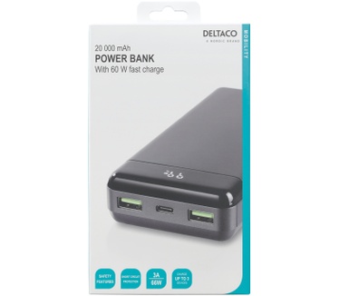 Deltaco PB-C1003 Powerbank Power Delivery + Quick Charge