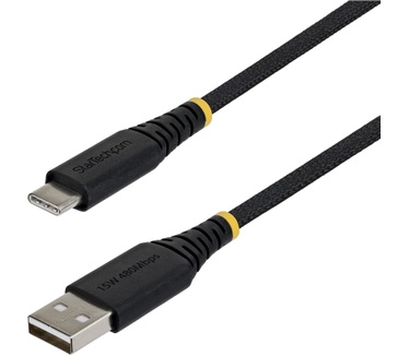Startech.com 2m USB-A naar USB-C Snellaadkabel, 15W 3A, Dual-Layer Gevlochten Nylon / TPE Mantel, Duurzame USB-A naar USB-C Oplaadkabel, USB-A naar USB-C Kabel