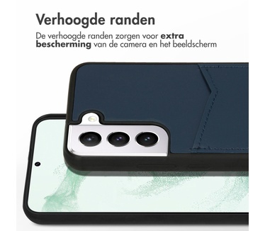 Accezz Premium Leather Card Slot Backcover Samsung Galaxy S22 Plus - Donkerblauw