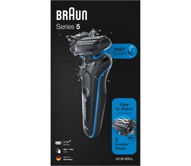 Braun Series 5 50-B1000s Elektrisch Scheerapparaat, Blauw