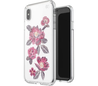Speck Presidio Clear + Print Apple iPhone XS Max Embroideredfloral Fuchsia/Clear