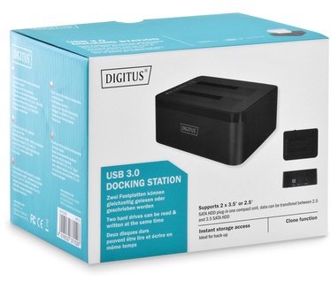 Digitus USB3.0 naar Dual SATA (6G) Zwart