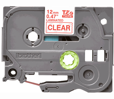 Brother P-Touch Tape TZe-132 12mm rood op transparant