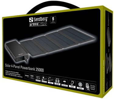 Sandberg Solar 4-Panel Powerbank 25000