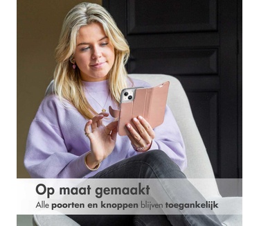 Accezz Wallet Softcase Bookcase Samsung Galaxy S21 FE - RosГ© Goud