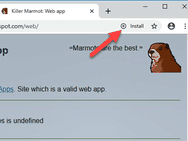 PWA install-knop in Chrome
