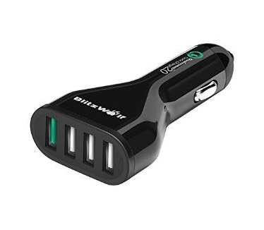 BlitzWolf Car Charger BW-C5 54W Quick Charge QC 2.0 4 Port USB Car Charger