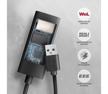 Axagon ADE-AR USB-A 3.2 Gen 1 - Gigabit Ethernet 10/100/1000 Adapter - Adapter - Digital/Daten