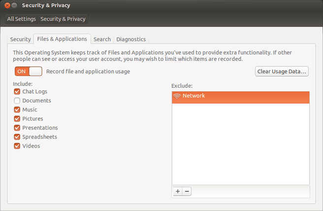 Ubuntu 13.10: meer insrelmogelijkheden voor Zeitgeist