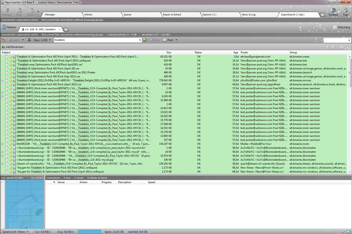 Software Update Newsleecher 5 0 Beta 8 Computer Downloads Tweakers