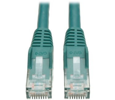 Tripp-Lite Cat6 Gigabit Snagless Molded Patch Cable (RJ45 M/M) - Green, 3.05 m
