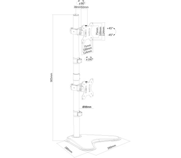 Newstar flatscreen bureausteun