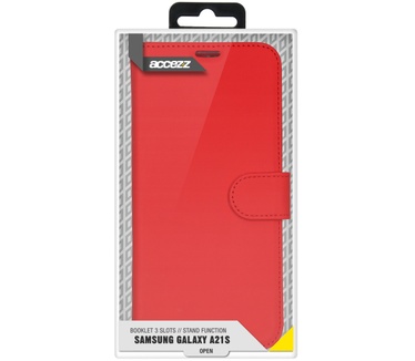 Accezz Wallet Softcase Booktype (Galaxy A21s) Rood