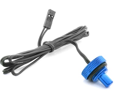 Bitspower G1/4" Temperature Sensor Stop Fitting Blauw