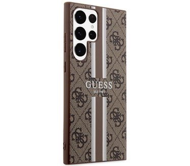 Guess 4G Printed Stripe Back Case Samsung Galaxy S23 Ultra Bruin Bruin