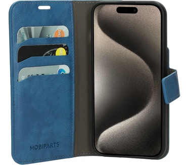 Mobiparts Classic Wallet Case Apple iPhone 15 Pro Steel Blue