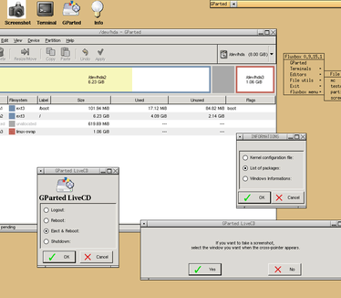 Gnome Partition Editor Live CD (groot)