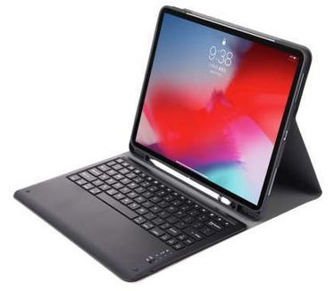 qMust Apple iPad Pro 12.9 2018 Slimline Bluetooth Keyboard met Pen Slot zwart