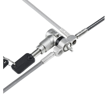 Startech.com 3-in-1 Universeel Laptop Kabelslot, 2m Security Kabel met Master Key, Computer Beveiliging, Compatibel met Noble Wedge&reg;/Nano/K-Slot, Anti-Diefstal Snijbestendige Kabel