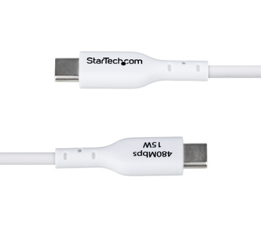 Startech.com 1m USB-A naar USB-C Laadkabel, USB-A naar USB Type-C Oplaadkabel, Opladen & Synchroniseren, 3A Fast Charge, USB 2.0 Data Transfer Kabel, TPE Mantel, Wit