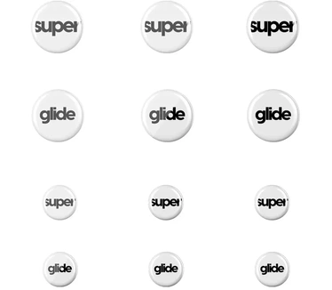 Pulsar Superglide Glass Skates Dots, Universal, 6mm + 9mm, 12 pcs - Muisvoeten