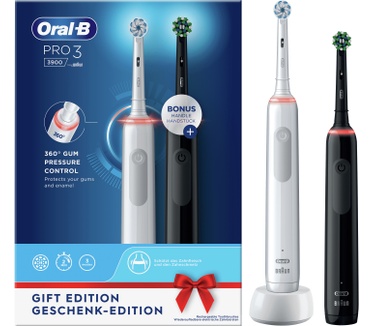 Oral-B Oral-B Pro 3 - 3900 - Zwarte En Witte Elektrische Tandenborstels Ontworpen Door Braun