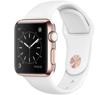 Apple Watch Edition (rozegouden pin, 38mm) Wit (Wit)