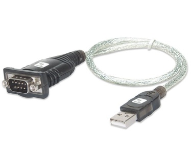 Techly USB to Serial Techly Adapter Converter in Blister IDATA USB-SER-2T Transparant, Zwart