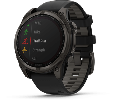 Garmin fēnix 8 Solar, 47mm, Titanium body, Sapphire Glass, Carbon (Zwart)