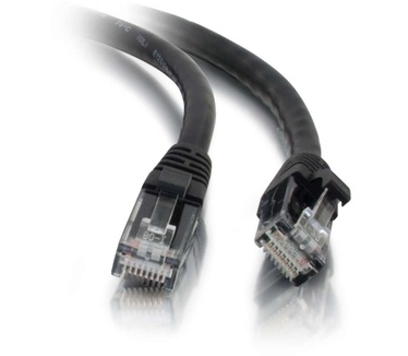 CablesToGo 1,5m Cat5e Booted Unshielded (UTP) netwerkpatchkabel - zwart