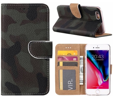 Leger Camouflage print lederen Bookcase hoesje voor de Apple iPhone 6 / 6S (Apple iPhone 6 / 6S)