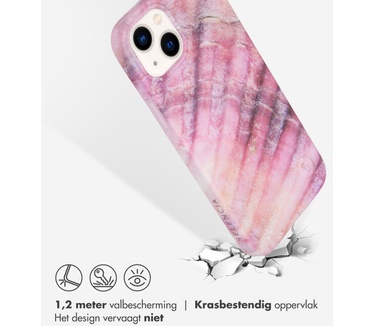 Selencia Aurora Fashion Backcover iPhone 14 Plus - Duurzaam hoesje - 100% gerecycled - Ocean Shell Purple