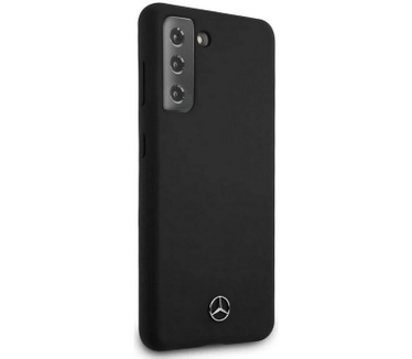 Mercedes-Benz Silicone Back Case voor Samsung Galaxy S21 - Zwart Zwart
