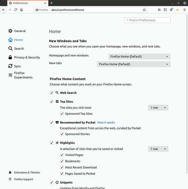 Firefox Sponsored Sites concept Bugzilla