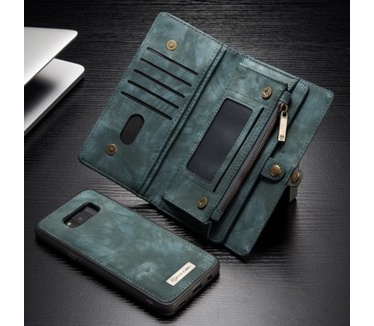 Caseme Samsung Galaxy S8 Luxe Lederen Portemonnee Hoesje - uitneembaar met backcover (blauw)