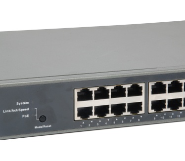 LevelOne TURING 28-Port Web Smart Gigabit PoE Switch, 24 PoE Outputs, 4 x SFP, 370W