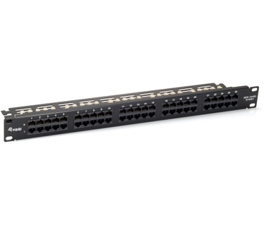 Equip 50-Port Cat.3 RJ45 ISDN Patch Panel, Black