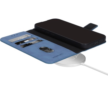 Mobiparts Classic Wallet Case Apple iPhone 16 Pro Steel Blue (MagSafe Compatible)