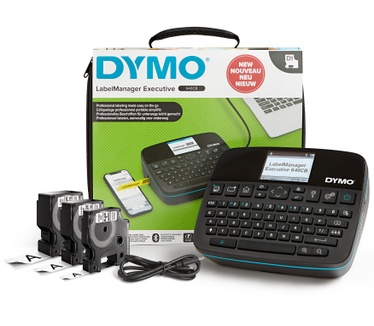 Dymo DYMO LabelManager Executive 640 CB draagbare labelprinterkit met draagtas en 3 labelcassettes | compacte QWERTY-labelmaker | Bluetooth- & USB-connectiviteit | compatibel met DYMO D1-labels