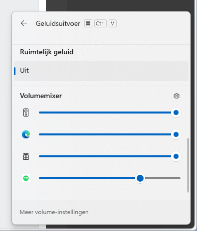 Volume mixer